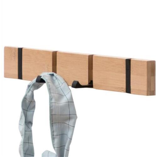 Natural Wood Hooks Hanger Holder Clothes Storage Hidden Hook Wall Hanging Hanger Home Decor Hanger Accessories Hooks Coat Rack