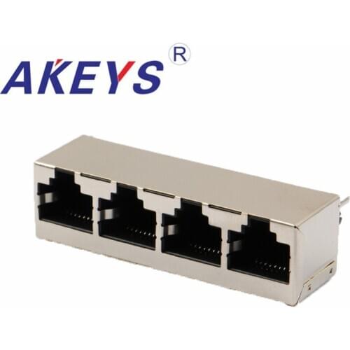 1 PC 5224-8P8C 1*4 ports 8 PINS Modular Jack RJ45 Connector