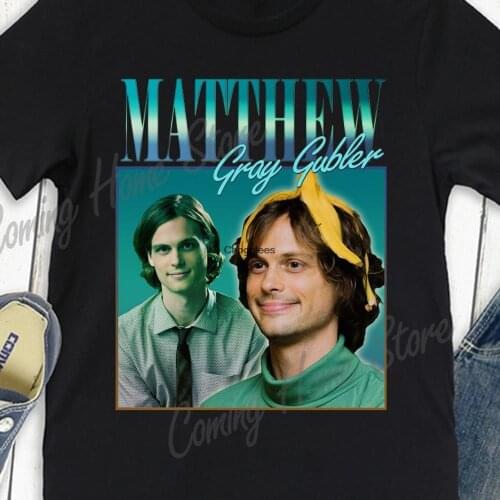 Matthew Gray Gubler Shirt Spencer Reid Criminal Minds T shirt Vintage Retroand Women Size Tee