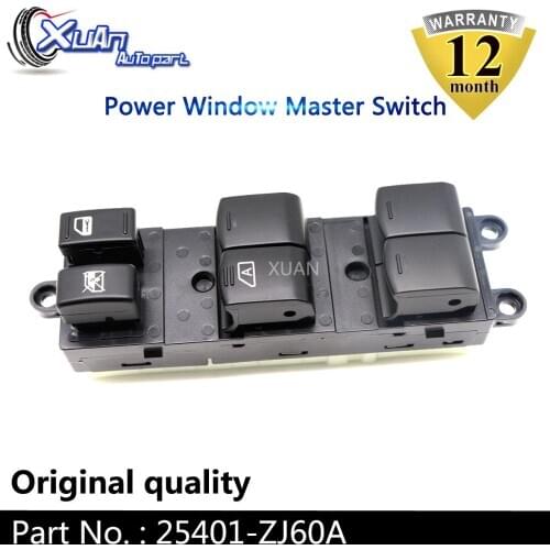 XUAN High Quality Power Window Lifter Master Control Switch 25401-ZJ60A For Nissan Sentra 2.0L 2.5L 2007-2012 25401-ZT50A