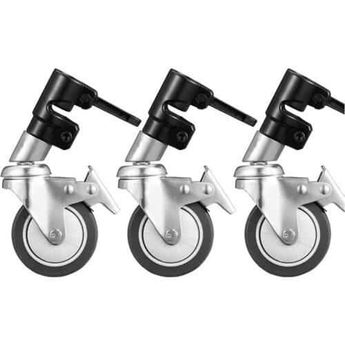 Hot C-Stand Swivel Caster Wheel Set,25MM Diameter for Photography Century Foldable Light Stand Tripod Magic Leg 3Pcs