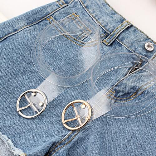 Transparent Heart Shape Buckle Belt Waistband Clothes Jeans Dress Decor Waist Belt Waist Strap Clear Waist Belt for Women
