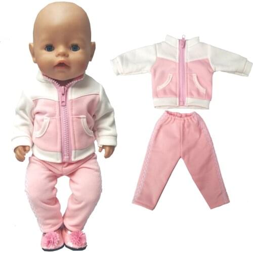 Dropshipping 43cm baby doll clothes for 18" girl doll down coat children play toys doll clothes wear birthday to kids