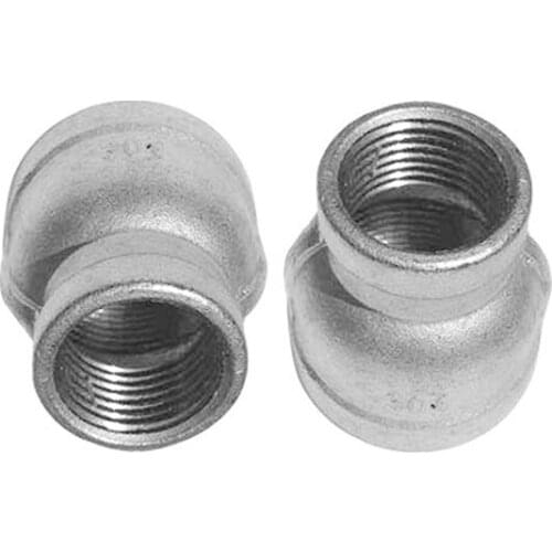 1/2"x3/8" Female Threaded Reducer Nipple Pipe Fittings Stainless Steel SS304