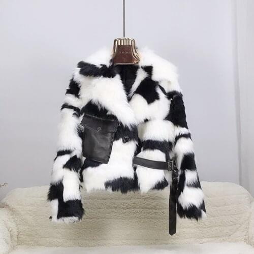 RosEvans Black Fur Coats