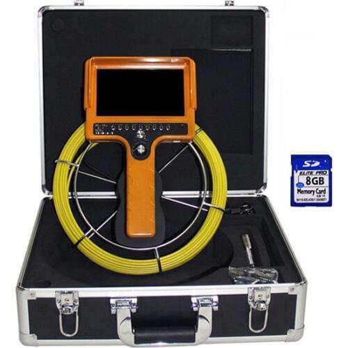 30m Cable Handheld Pipe Locator Drain Sewer Inspection Camera Recording Video Borescope Pipeline Endoscope With Monitor