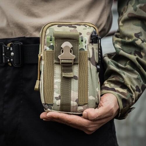 Outdoor Sport Camping Hiking Tactial Military Molle Hip Pouch Running Waist Belt Bag for iPhone 7 Gym Fitness Bag12 Colors