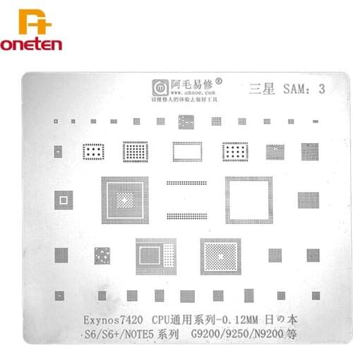 Amaoe BGA Reballing Stencil SAM3 For Exynos7420 S6 S6+ NOTE5 Series G9200 9250 N9200 CPU