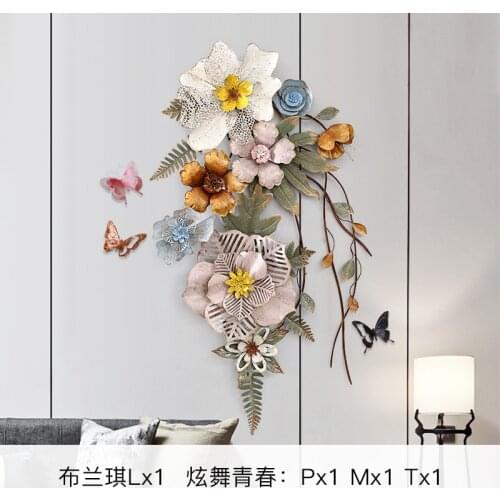 Creative 3D wall stickers Metal Flower aesthetic room decor Home decoration wall Nordic hanging wall Room decoration accessories
