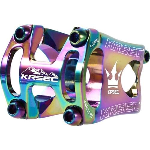 Mountain Road Bike Stem Bicycle Stem CNC Ultra Light Hollow Short MTB XC AM Bicycle Rainbow Stem Parts