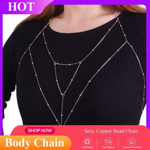 Womens Body Chain Bra Waist Leg Jewelry Bikini Beach Sexy Crossover Necklace Personality Jewelry Clothing Accessories For Ladies