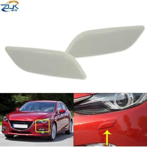 ZUK Car Headlight Washer Nozzle Cover For Mazda 3 M3 Axela 2014 2015 2016 Headlamp Water Spray Jet Cap BKC6-51-8H1 BKC6-51-8G1