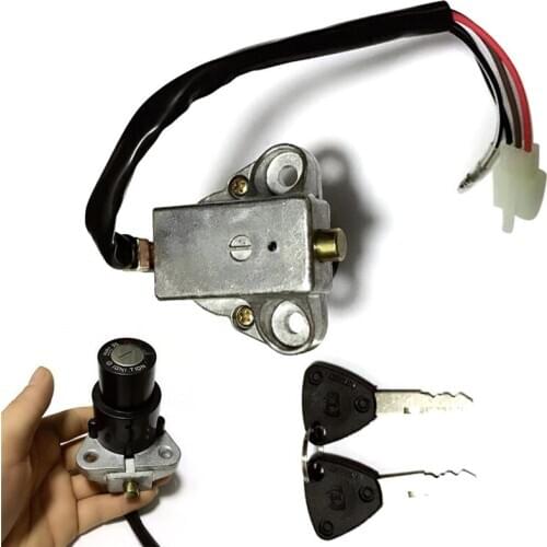 1set Motorcycle Ignition Switch Lock Assembly 3Pin 2 Keys Fit For for DT125 R/TZR250/XT350/XT600