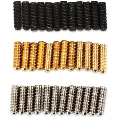 12PCS/PACK Electric Bass Guitar Bridge Saddles Hexagon Screws tremolo electric guitar bass Tremolo Bridge Hex Screws