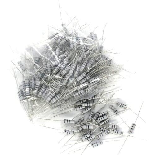 50PCS 1W 0.5 ohm 5% resistor 1W 0.5R 0R5 ohm Carbon Film Resistor +/- 5% 1W color ring resistance