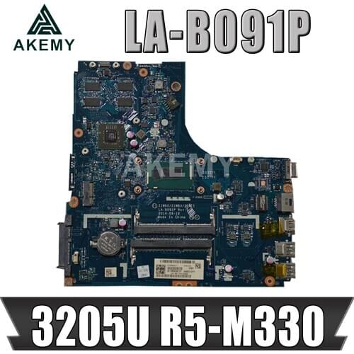 Akemy LA-B091P Laptop motherboard for Lenovo B50-80 original mainboard 3205U CPU R5-M330 2GB