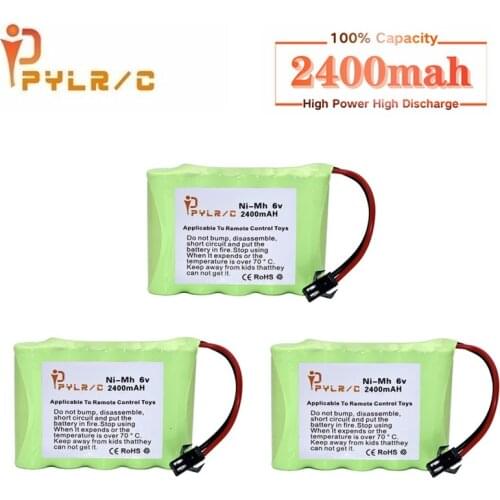 6v 2400mah Rechargeable Battery For Rc toys Cars Tanks Robots Gun AA NI-MH Battery 6v Battery Pack For Rc Boats With SM Plug