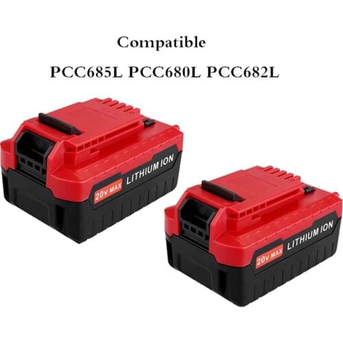 20V 6000MAh Rechargeable Battery Replacement Power Tool Battery For Porter Cable PCC685L PCC680L PCC680L PCC682L PCCK602