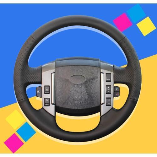 Auto Braid On The Steering Wheel Cover for Land Rover Old Range Rover Sport 2005-2008 Car Covers Interior Accessories Styling