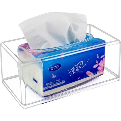 Large Opening Napkin Holder Durable Living Room Home Organizer Paper Dispenser Transparent Tissue Box