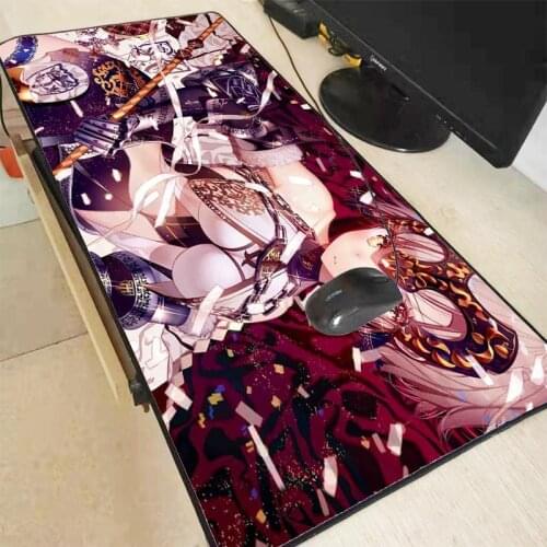 XGZ Anime Fate/Grand Order Large Gaming Mouse Pad Lock Edge Mouse Mat Keyboard Mat Desk Mat for Notebook Laptop Gamer Mousepad
