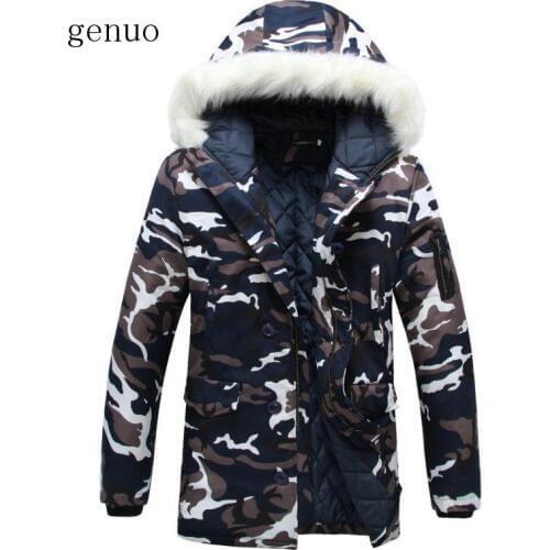Brand New Camouflage Jackets Men Women Winter Snowcoat Fur Collar Military Parka Coat Couples Thick Cotton-padded Jacket
