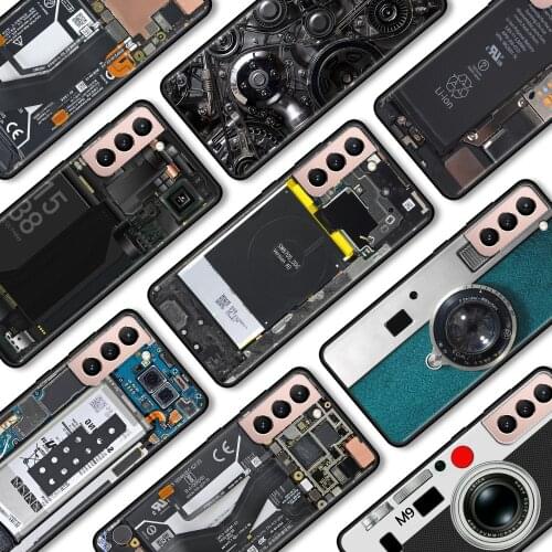 TPU Case for Samsung S20 FE S10 S20 S21 Ultra 5G S7 S8 S9 S10 Plus S10 Lite S10e Soft Back Phone Cover Battery Calculator Camera