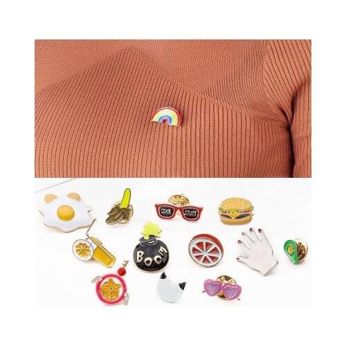 Wild exquisite jewelry brooch cartoon shape tooth heart brain kernel eyeball collar needle cuff needle