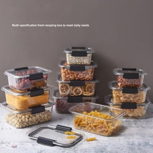 Refrigerator Sealed Storage Box Household Kitchen Fresh-keeping Box Vegetables Fruits Nut Snack Sealed Jar Kitchen Accessories