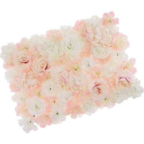 Artificial Rose Flower Panel Wall Background Simulation Floral Arrangement for Wedding Party Decor Candy Wall Photo Supplies