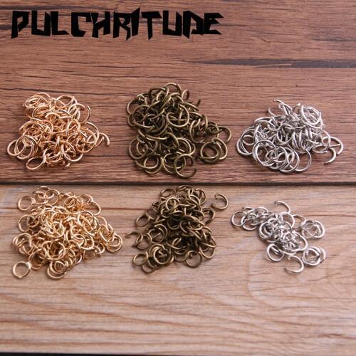 20g About 6mm-390pcs/8mm-150pcs 3Color DIY Jewelry Findings Open Single Loops Jump Rings & Split Ring For Jewelry Making P6576