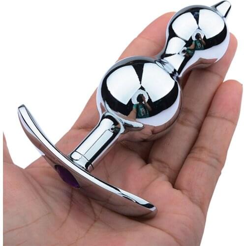 Metal Removable Butt Plug Sex Toys For Men Women Anal Expander Plug with Base Pull Ring Stimulator Vagina Prostate Massage