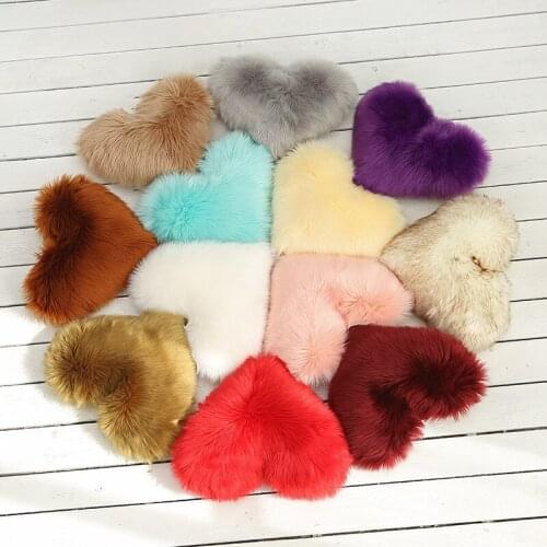 Soft plush cushion cover faux fur decoration pillowcase heart-shaped plush home sofa bed decoration 40*50cm