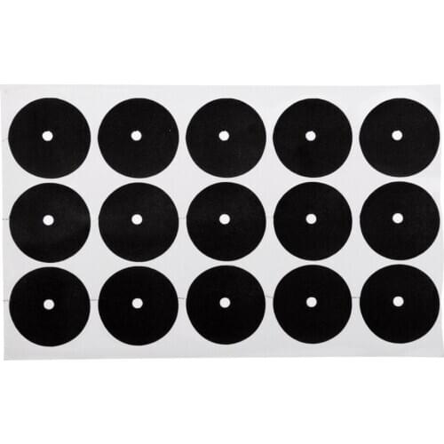 Pack of 15 Pool Table Spots Black Ball Marker Sticker Hitting Training Spot