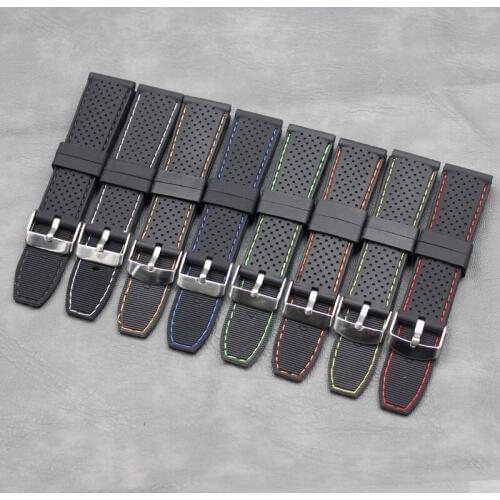 Nuevo 22mm Hombres y Mujeres Moda Resina Silicona Deportes Impermeable Correa para reloj Accesorios