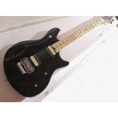 Factory Outlet-6 Strings Glossy Black Electric Guitar with Humbuckers Pickups,Maple Fretboard