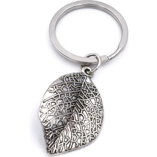 BULK 10 Vintage Leaf Charm Keychain Nauture Lover Jewlery Keyrings Accessories Wholesale Factory