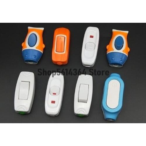 2pcs Plastic Rocker Boat PushButton AC 250V 6A ON/OFF In Line Cord Switch White for Room Household BedSide