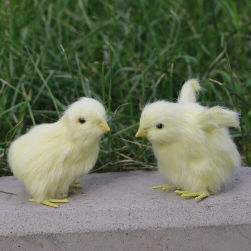 Realistic Furry Baby Chick Lifelike Sound Chicken Plush Fur Animal Spring Easter For Gift