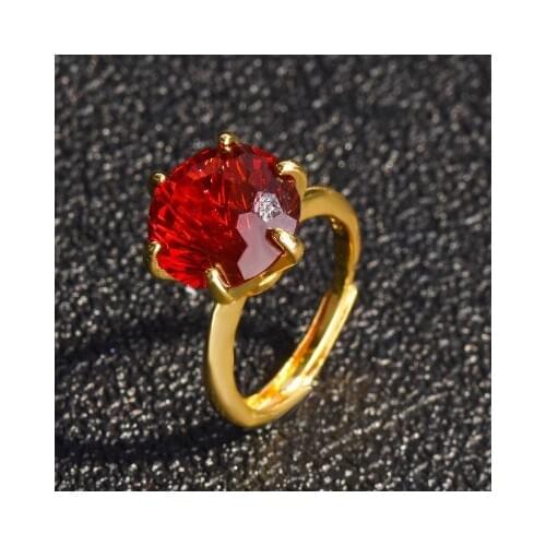 Luxury Shine 6 Carat 12mm Cubic Zirconia Wedding/Engagement rings For Women Gold Color Womens Ring Jewelry Gifts Dropshipping