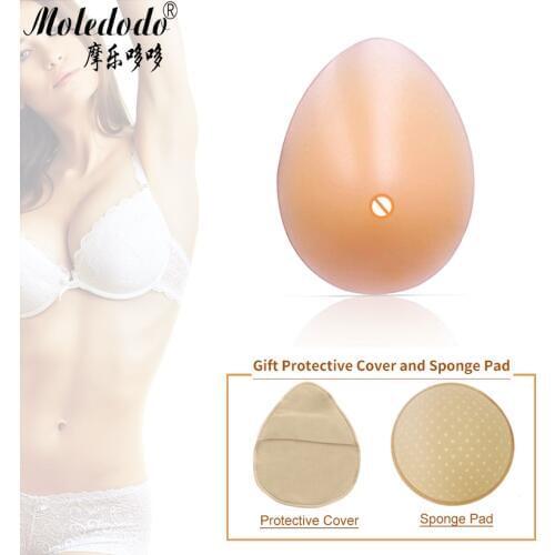 Silicone Breast Forms Fake Breast Mastectomy False Breast Prosthesis 500g for Postoperative Crossdresser Breasts D40
