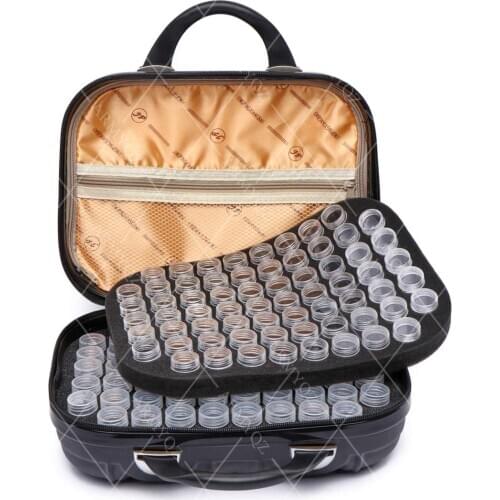 New 132 Bottles 5D Diamond Painting Storage Box Tool Diamond Embroidery Accessories Hand Bag Zipper Container