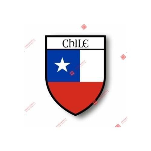 Funny Racing Stickers Decal Souvenir Vinyl Car Shield City Flag World Crest Chile Racing Motorcycle Helmet Stickers