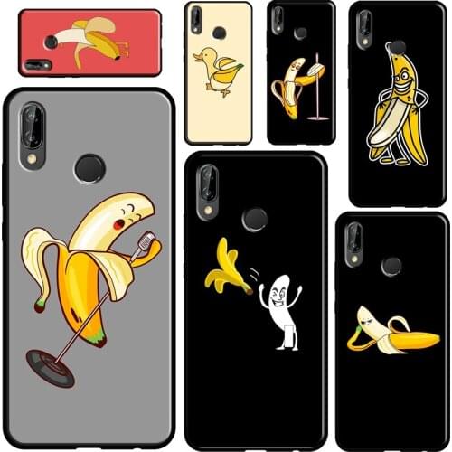 Memes Cartoon Funny Banana Case For Huawei P30 Lite P40 P20 Pro Mate 20 Lite P Smart Z 2019 2021 Nova 5T Cover Shell