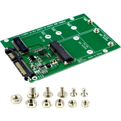 Brand New Replacement NGFF M.2 B+M KEY or mSATA SSD to SATA III 3 Adapter Card
