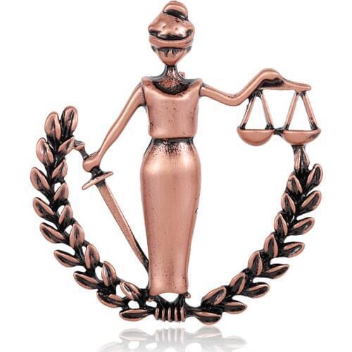 Blucome Rose Gold Peace Women Brooch Pins Alloy Legal lawyer Badge Collar Clip HIjab Pins Suit Coat Wheat Ears figure Brooches