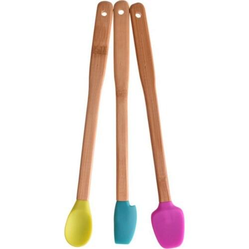 Zolly Bamboo 3 piece Kitchen Set 30cm Long Stylish Healthy Durable Showy Handy