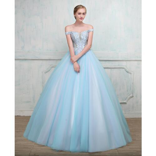 100% real photo light blue slash collar victorian princess medieval dress Renaissance cosplay Victoria Antoinette/Belle Ball