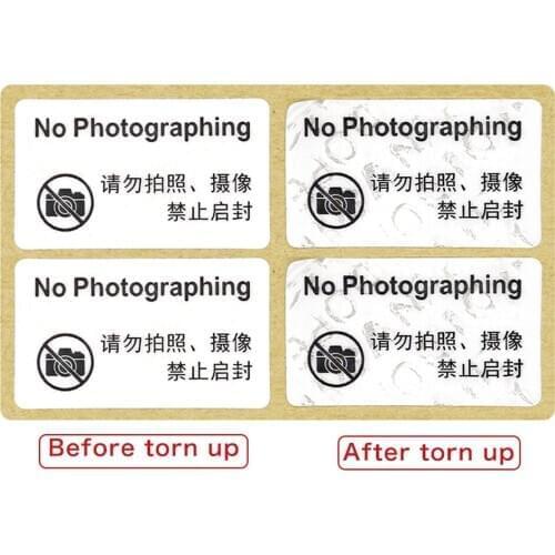 100pcs Adhesive VOID Warn Case Labels No Photos PVC Warning Stickers Security Sealing Fragile Sticker