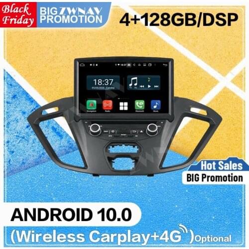 128G Carplay Android 10 screen Car Multimedia DVD Player for Ford Transit Custom 2016 WiFi GPS Auto Radio Audio Stereo Head unit